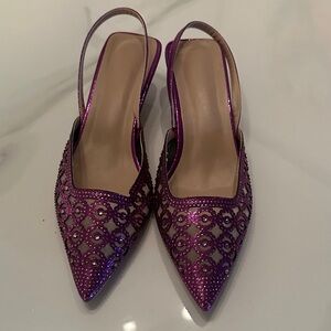 Elegant Purple Women's Slingback Shoes